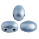Les perles par Puca® Samos beads Metallic mat light blue 23980/79030